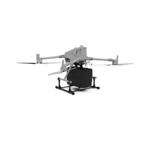 Vista frontale DJI Matrice 400 con D-BOX MAX delivery payload system