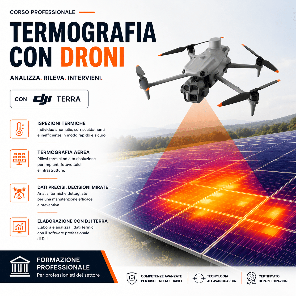 Corso Termografia Aerea con Drone dji matrice 4t dji terra ! title : Corso Termografia Aerea con Drone DJI Matrice 4T DroneBase Academy ! desc :  ! caption :