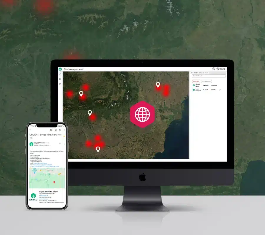 Cloud-Plattform zur Waldbrandüberwachung: Verwaltung der Standorte und Alarme des IoT-Sensornetzes